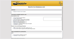 Desktop Screenshot of electric-car-database.com