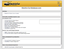 Tablet Screenshot of electric-car-database.com